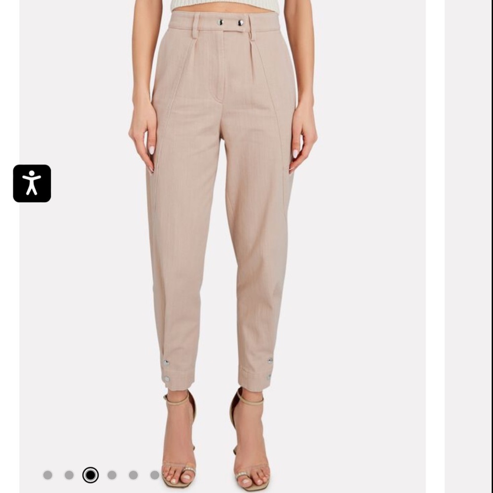 IRO Pink Viklay High-Rise 100% Cotton Pants